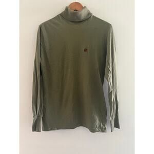 Vintage Chaps Ralph Lauren Men's Cotton Turtleneck Army Green Red Medium JL